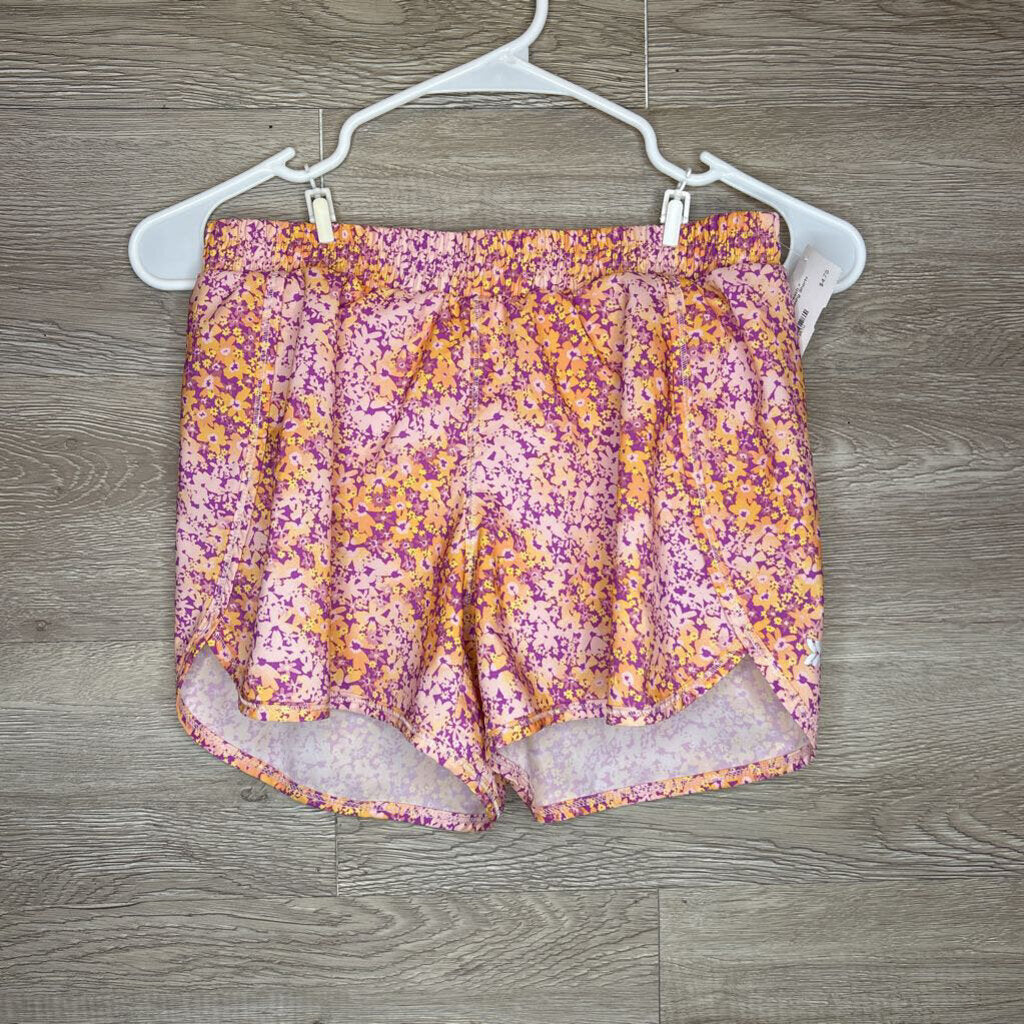 14: Peach + Purple Floral Running Shorts