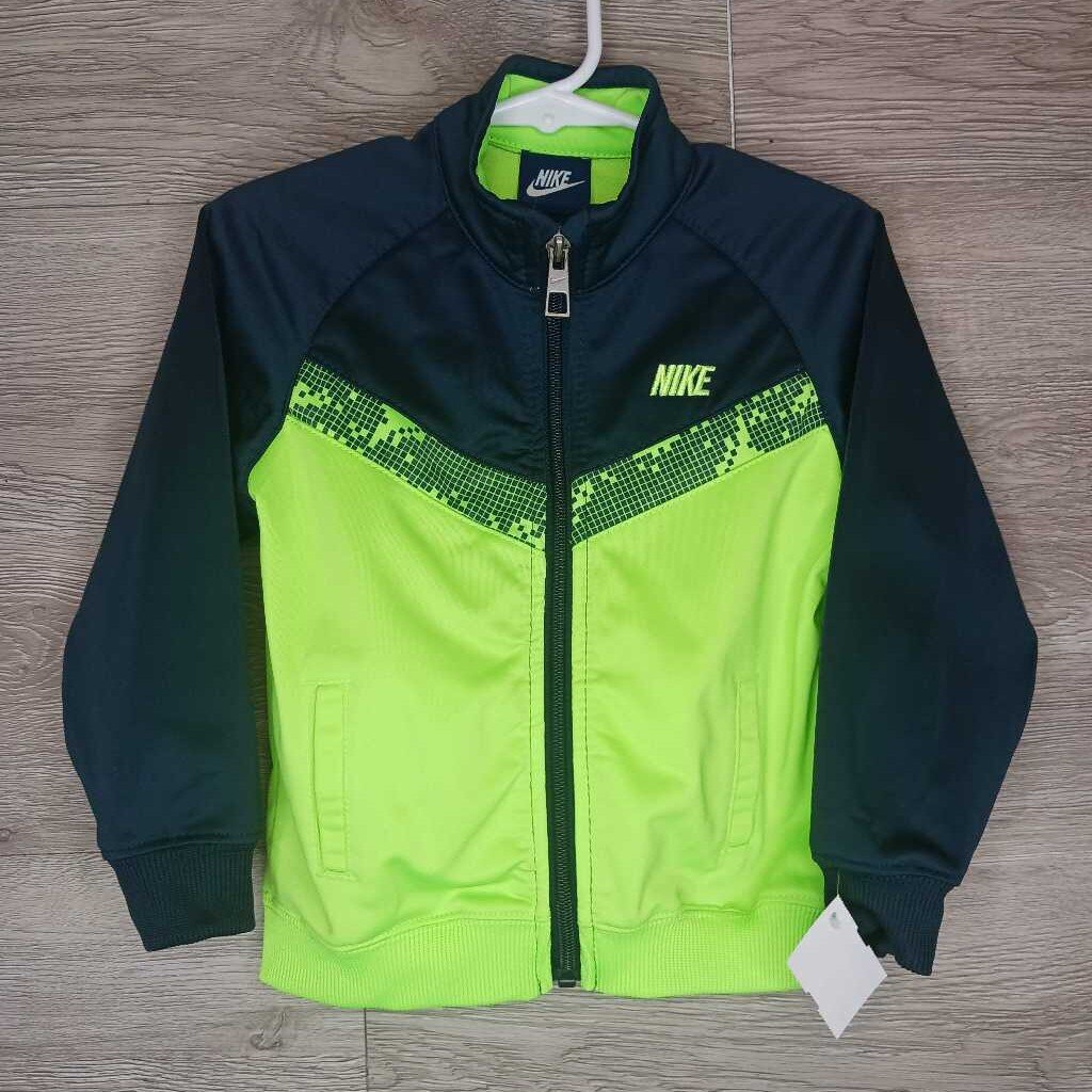 24M: Neon Green + Navy Track Jacket