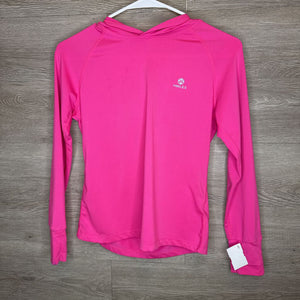10: Bright Pink Hooded Quick Dry Top