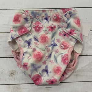 Capri Rose Print Adjustable Diaper Cover