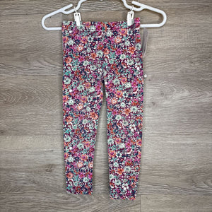 2T: Plum Floral Leggings