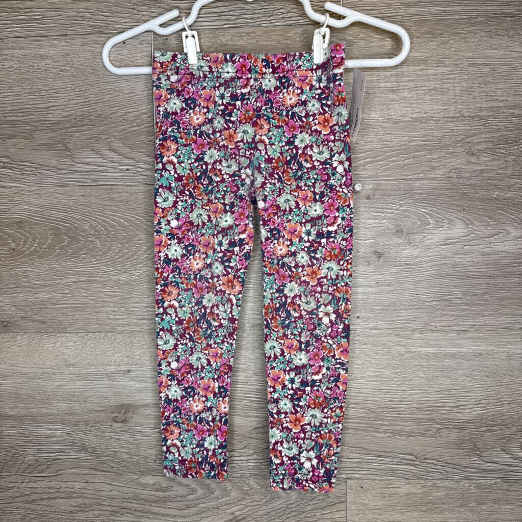 2T: Plum Floral Leggings