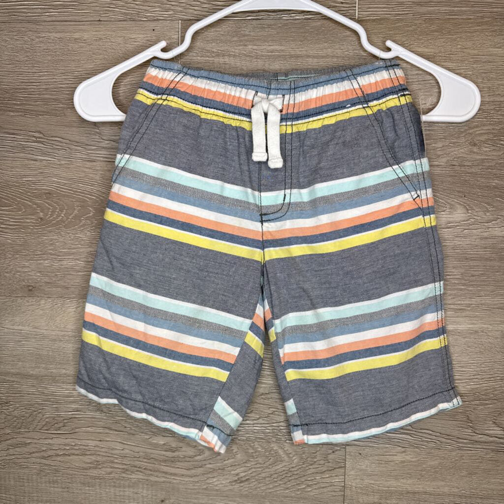 6: Pastel Chambray Striped Shorts