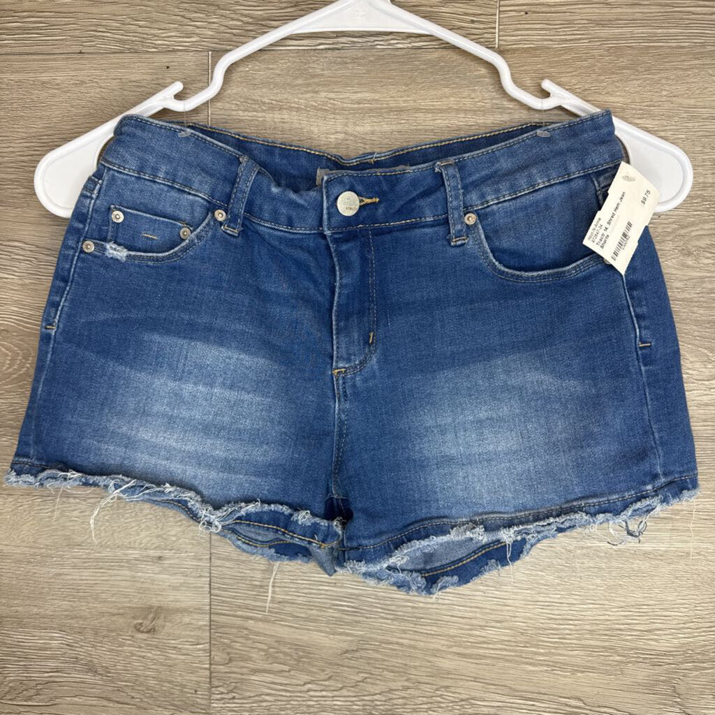 14: Shred Hem Jean Shorts