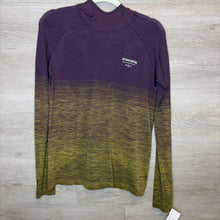 Load image into Gallery viewer, S: Purple + Wheat Ombre Hooded Dri-Fit Top
