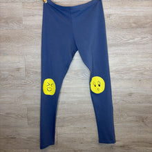 Load image into Gallery viewer, 16: NWT Dusty Blue Emoji Knee Leggings
