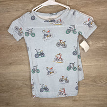 Load image into Gallery viewer, 8: Light Blue Bicycle Print Bamboo Summer Pajamas
