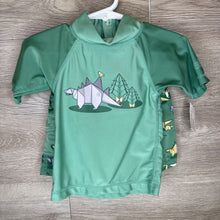 Load image into Gallery viewer, 12-18M: Green Geo Dino 3pc Rash Suit Set
