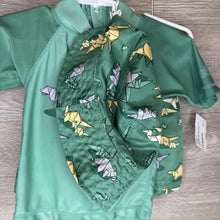 Load image into Gallery viewer, 12-18M: Green Geo Dino 3pc Rash Suit Set

