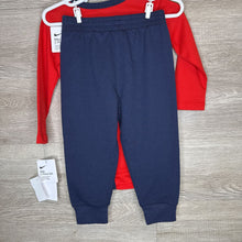 Load image into Gallery viewer, 18M: NWT Red + Navy Top + Pant Set
