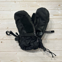 Load image into Gallery viewer, Youth: Black + Grey Insulated Mittens
