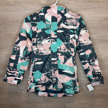 Load image into Gallery viewer, 10/12: Pink + Teal Pattern Winter Jacket *as is
