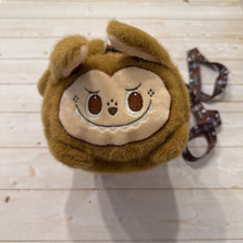 Load image into Gallery viewer, Labubu Plush Beige Barrel Bag
