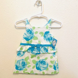 3-6M: Canvas Blue Rose Tank Dress