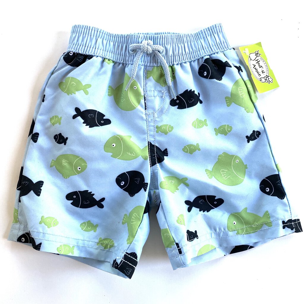 0-3M: NWT Fish Print Swim Diaper Shorts