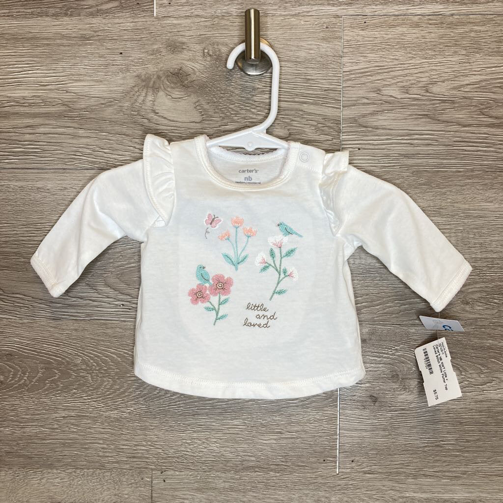 NB: NWT Little + Loved Stitch White Flutter Top