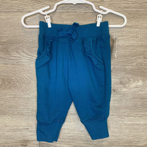 60/3-6M: Blue Ruffle Pocket Sweatpants *reduced