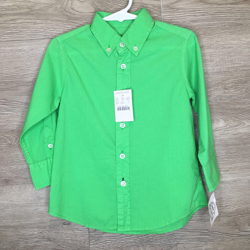 2: NWT Green Button-Up