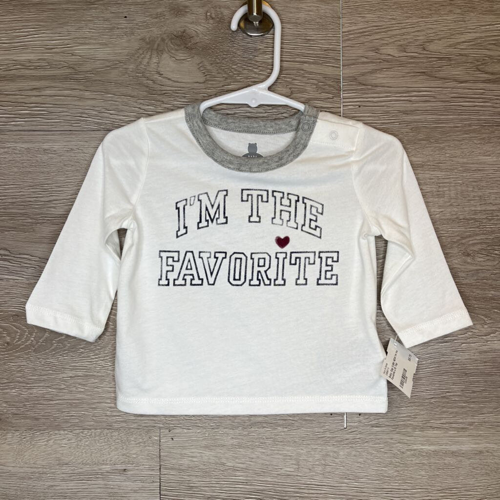 3-6M: NEW I'm the Favorite L/S Top