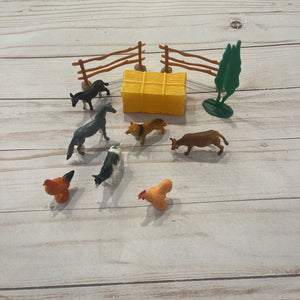 Mini Farm Animal Figure Play Set
