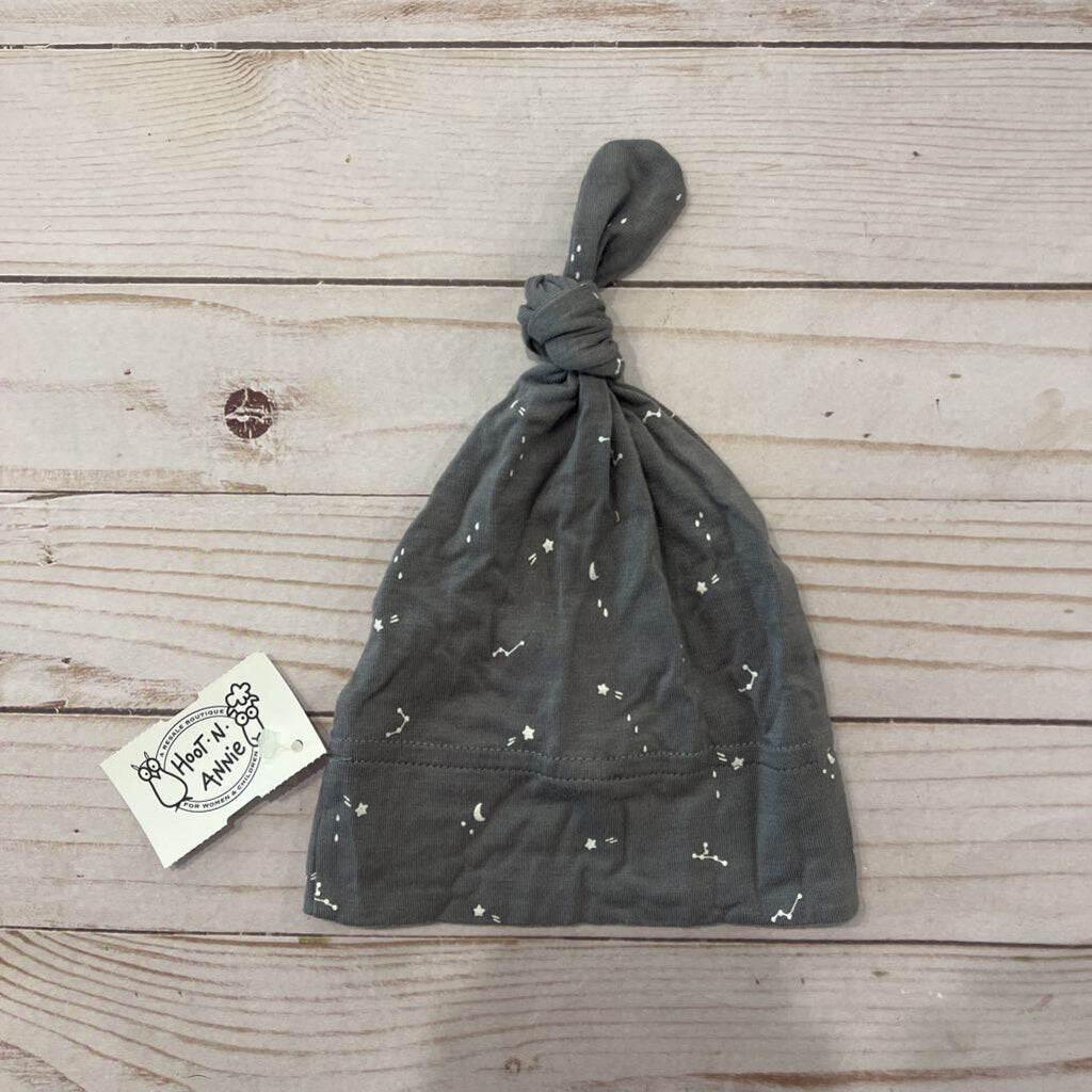 Charcoal Constellation Print Knot Hat