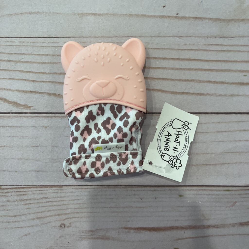 Itzy Ritzy Pink Leopard Print Teething Mitt