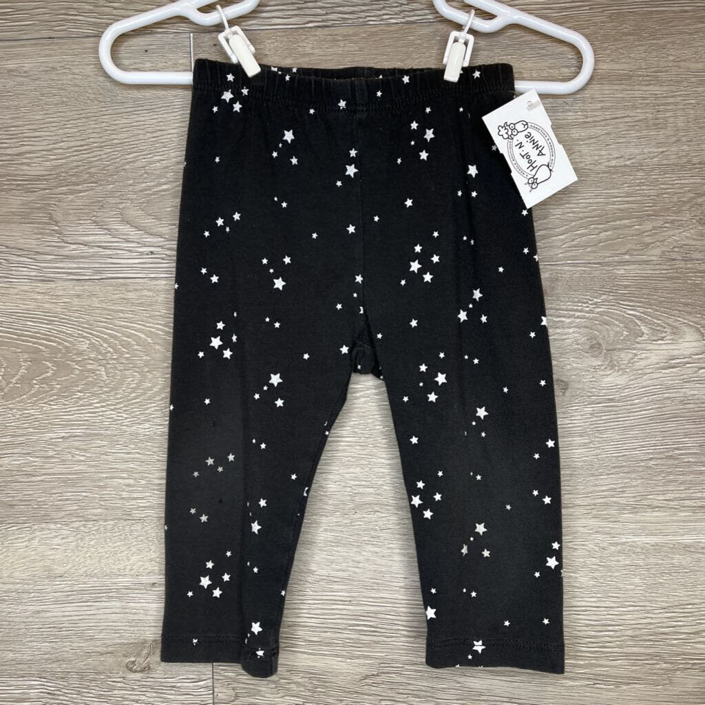 6-12M: Charcoal Star Print Pants