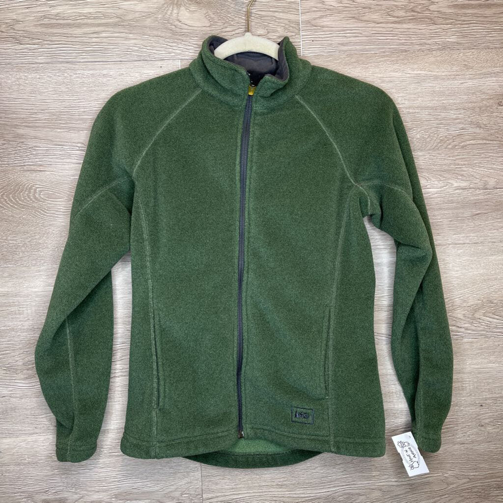 XS: Olive Fleece Zip-Up Jacket