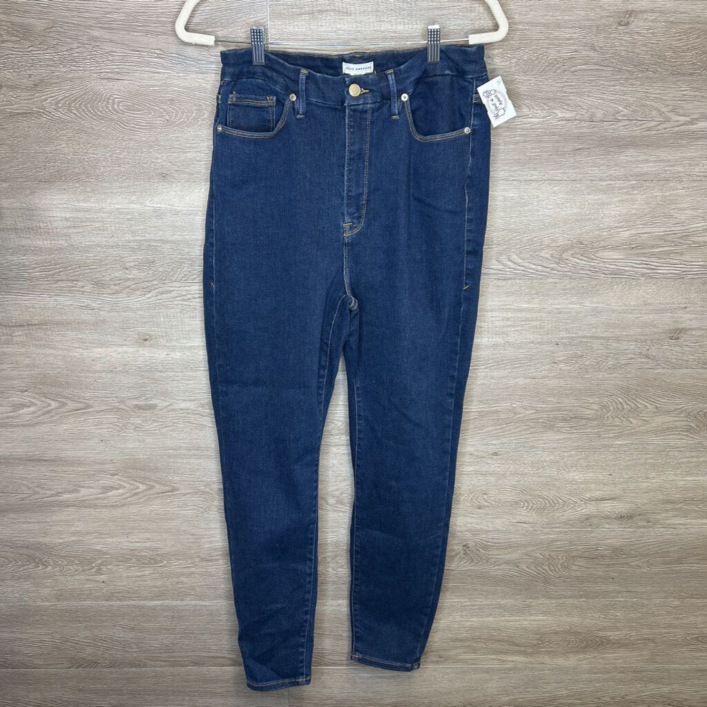 L-XL/Size 14-18: Dark Wash Skinny Jeans