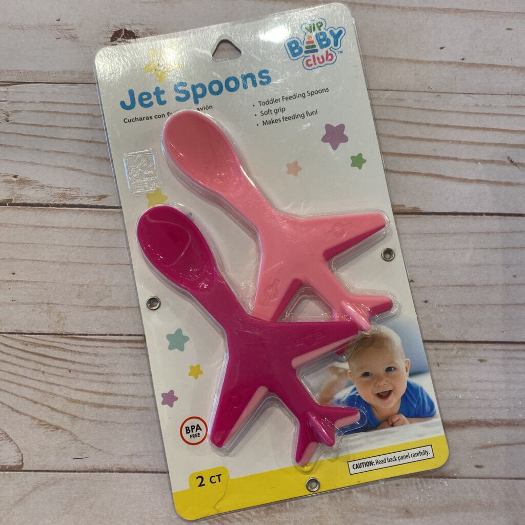 NEW Vip Baby Club Jet Spoons 2Pk
