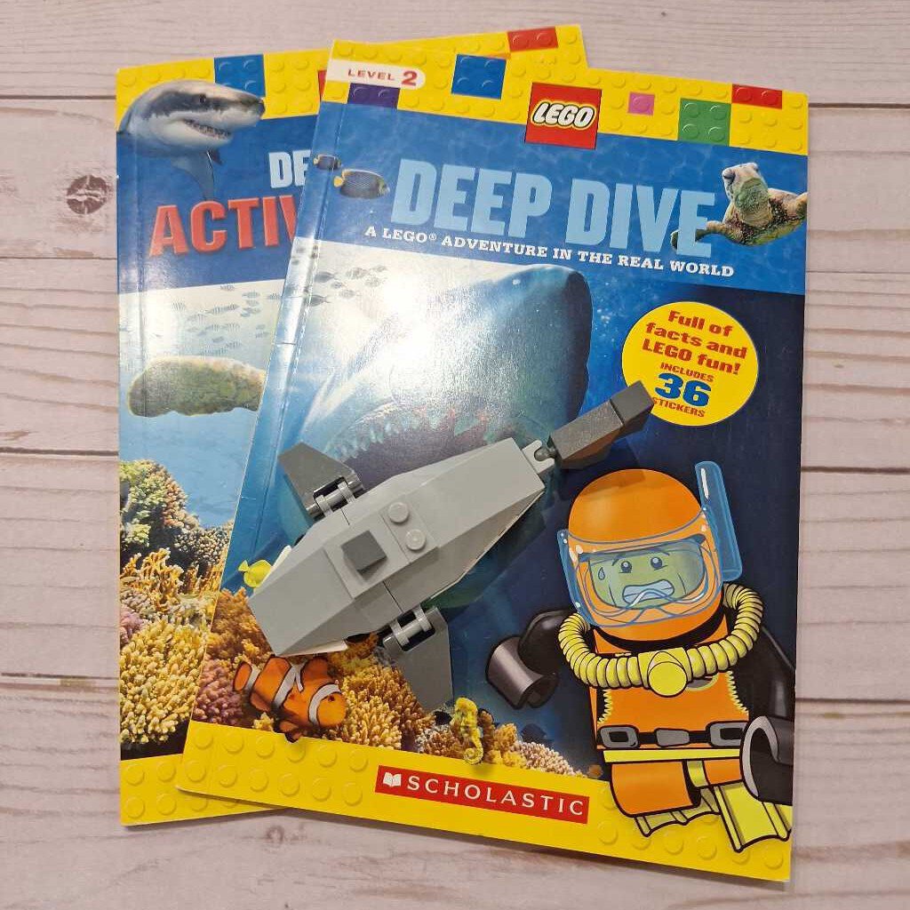 Deep Dive 2 Book Activity Book Set with Lego Shark