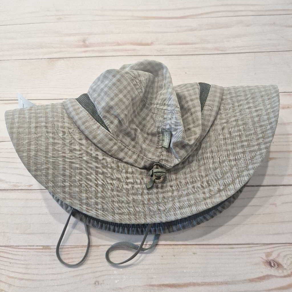 Gray Plaid Sun Hat