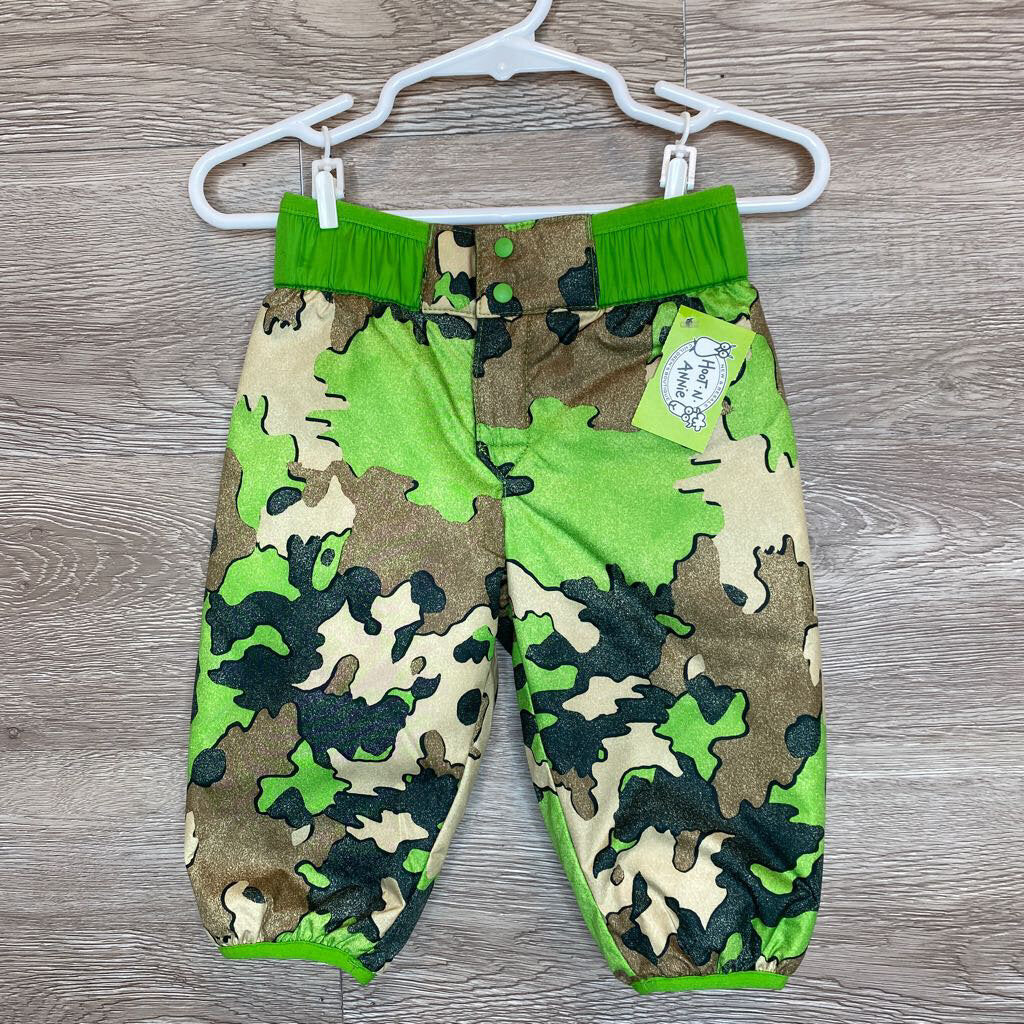 3-6M: Reversible Green Camo Snow Pants