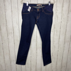 S/Size 28: Inset Panel Dark Wash Skinny Jeans *retail $200